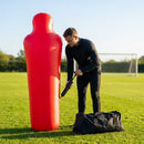 Inflatable football mannequins available in multiple sizes for training use