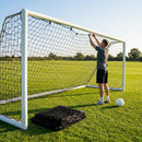 Football goal nets 24 x 8 ft, durable HDPE for clubs and schools