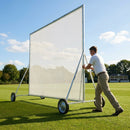 Cricket sight screen with galvanised steel frame and ultrafine mesh