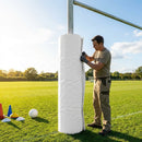Post protector padding in black and white, 12mm foam for industrial safety