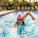 Silicone swimming caps available in five colours for training