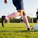 Pre-cut football socks in various sizes and colours for enhanced comfort