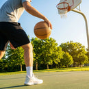 Basketball made of microfibre leather suitable for indoor and outdoor use