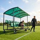 Aluminium sports team shelter with two tiers for sports facilities