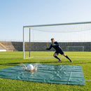 Goalkeeper training tarpaulin made of weatherproof PVC