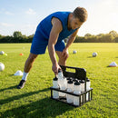 Set of 10 hygiene water bottles with non-contact nozzles and foldable carrier