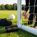 Net tie twine in black, white, and blue for outdoor sports net repair