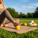 Solid rubber massage ball in various colours for muscle relief