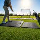 Rubber golf mat base for driving ranges, available in Standard and Pro sizes