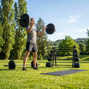 Rubber Barbell Weights with cast iron core for gym and home use