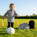 Junior grey quarter-zip sports top, perfect for active juniors