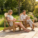 Wooden relax chair for garden seating, available in single or double