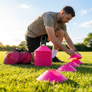 Multi-coloured basketball training marker cones
