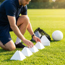 Training marker cones in vibrant Fluro colours for sports drills