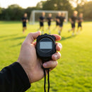 Professional water-resistant stopwatch with triple-row LCD display