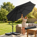 Cantilever garden parasol with 3m UV30+ canopy and steel frame