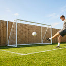 Aluminium football goal with folding mechanism