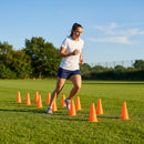 Vibrant training marker cones in fluro colours for sports drills