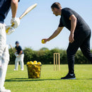 Cricket practice balls in Fluro Yellow with soft-feel plastic construction