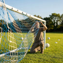 Football goal nets 24 x 8 ft, durable HDPE for clubs and schools