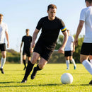 Blue and yellow sports armband made from elastic polyester