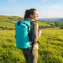 Waterproof dry bag rucksack, 10L capacity in orange, ideal for outdoor sports