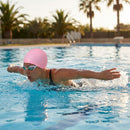 Silicone swimming caps available in five colours for training