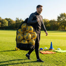 Football carry bag with 12 footballs, durable mesh