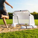Beach football goal with fluorescent net and aluminium frame