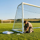 Football goal nets 24 x 8 ft, durable HDPE for clubs and schools