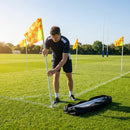 Rugby Corner Flag Set with Fluorescent Flags for Pitch Marking