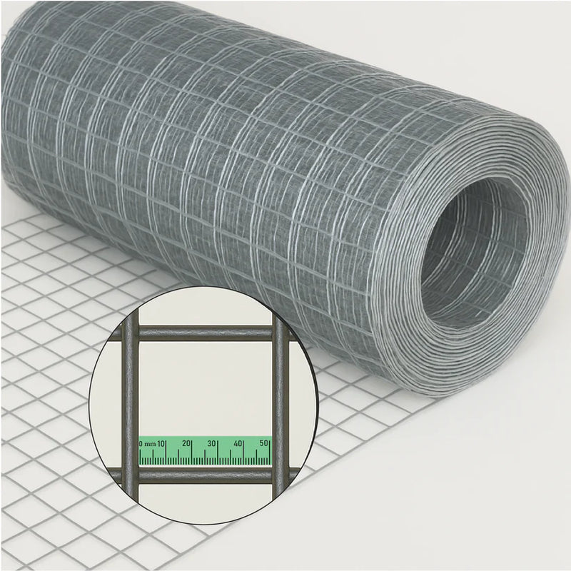 50mm x 50mm Wire Mesh – Strong, Durable, Galvanized Steel – 16 Gauge