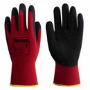 Black Foam Latex Palm Coated Work Gloves - Seamless Nylon/Spandex Liner - Wet & Dry Grip - In Bags of 10 Pairs