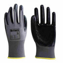 Dark Slate Gray Palm Coated Nitrile Gloves - High dexterity & Grip - In Bags of 10 Pairs