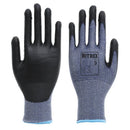 Dark Slate Gray PU Cut Resistant Gloves - Cut Level F - Equivalent Level 5 Cut resistant gloves - NitreGuard® Technology - In Bags of 10 Pairs