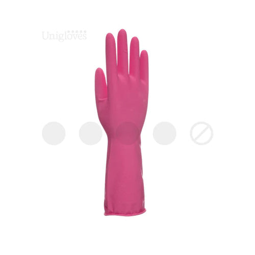 Maroon pink latex household gloves – 12x12