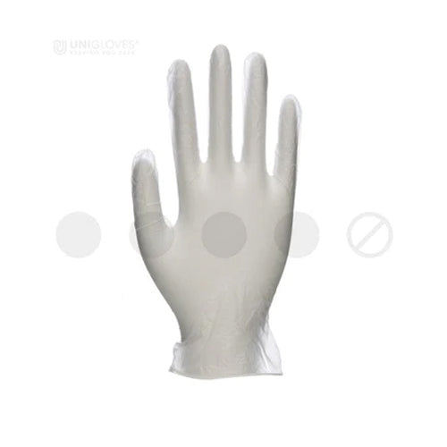 Gray Clear Vinyl – Powdered Gloves for Food Service & Preparation - Cases of 10 Boxes, 100 Gloves per Box