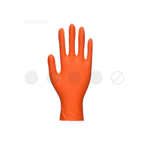 White Smoke Orange HD – Heavy Duty Orange Nitrile Gloves - Cases of 10 Boxes, 100 Gloves per Box