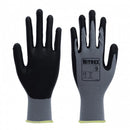 Dark Slate Gray Foam Nitrile Palm Coated Gloves - Maximum Dry, Wet & Oil Grip - In Bags of 10 Pairs
