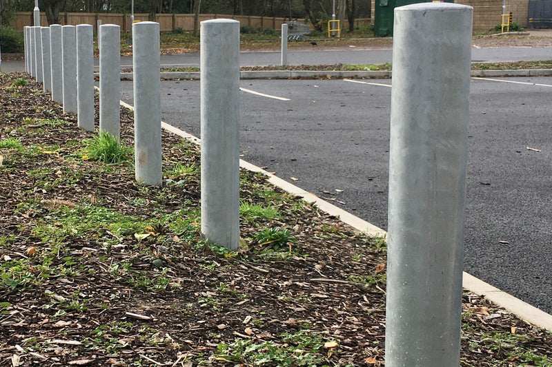 Dim Gray Plain Round Bollard 1200mm Above Ground