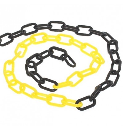 Dark Slate Gray Yellow & Black Plastic Chain Link - 1 Metre Length