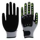 Dark Sea Green Cut-Resistant TPE Gloves - Back of Hand Protection - Cut Level C - Cases of 10 Bags, 1 Pair per Bag