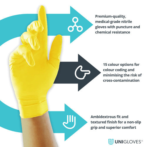 Wheat yellow nitrile gloves – 10x100