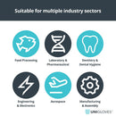 Lavender Latex - Extra Strong Non-Powdered Latex Examination Gloves - Cases of 10 Boxes, 100 Gloves per Box