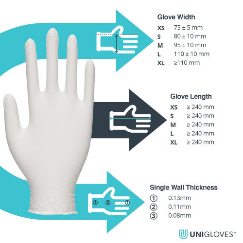 Light Gray Premium Quality Latex Medical Grade Gloves - Cases of 10 Boxes, 100 Gloves per Box