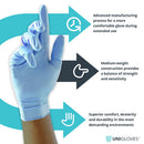 Cadet Blue blue nitrile gloves – 10x100