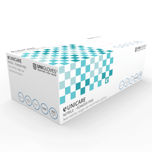 Lavender Blue Nitrile Powder Free Medical Examination Gloves – Cases of 10 Boxes, 200 Gloves per Box