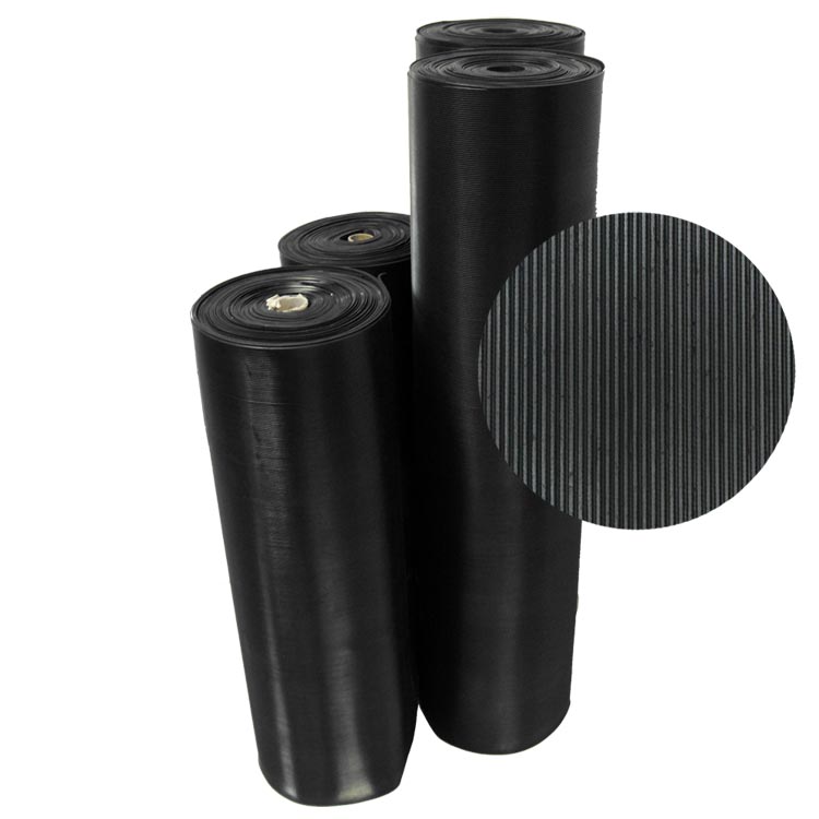 Black Work Surface Rubber Mat Linear Metre