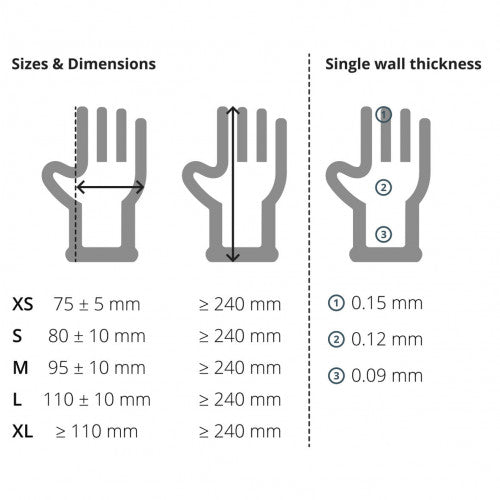 Light Slate Gray Black HD – Black Nitrile Heavy Duty Gloves – Cases of 10 Boxes, 100 Gloves per Box