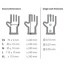 Light Slate Gray Disposable Biodegradable Nitrile Gloves - Beaded Cuff - Cases of 10 Boxes, 100 Gloves per Box